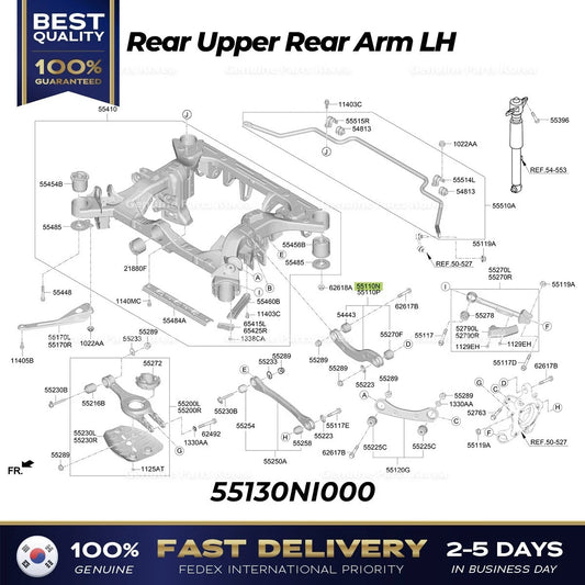 ⭐Genuine⭐ Rear Upper Rear Arm LH 55130NI000 for Hyundai Ioniq 5 N