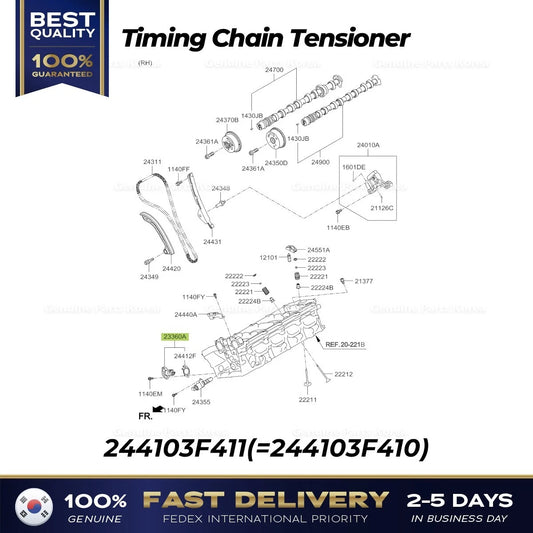 ⭐Genuine⭐ Timing Chain Tensioner 244103F411 for Hyundai Genesis Kia K900