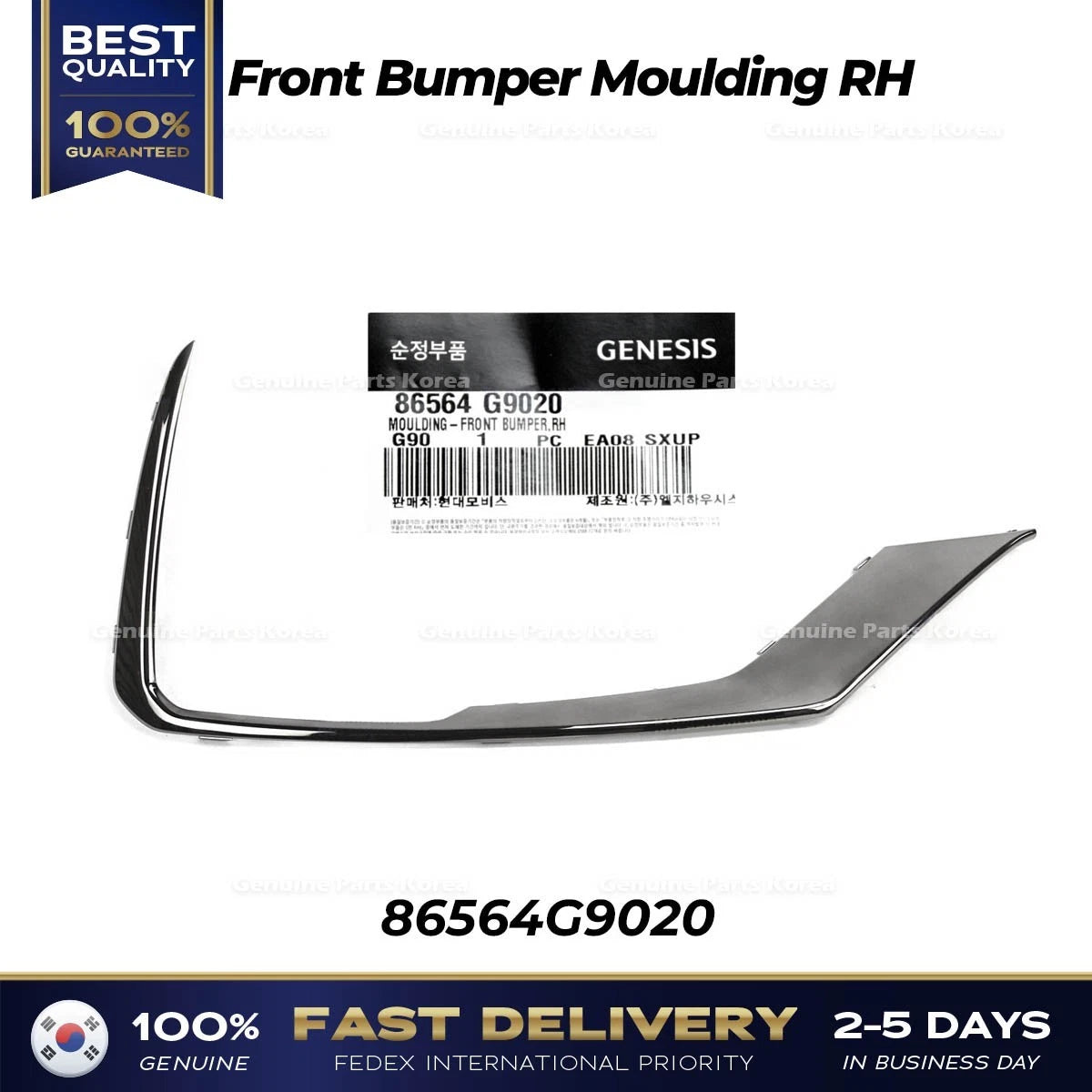 ⭐Genuine⭐ Front Bumper Moulding RH 86564G9020 for Hyundai Genesis G70