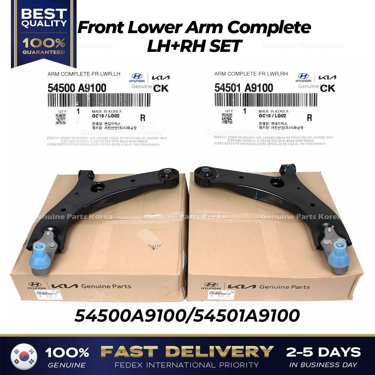 ⭐Genuine⭐ Front Lower Arm Complete LH RH SET for Kia Sedona