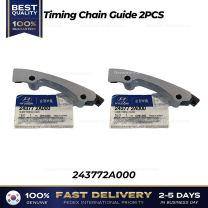 Genuine Timing Chain Guide 2PCS 243772A000 for Hyundai Accent Elantra Tucson