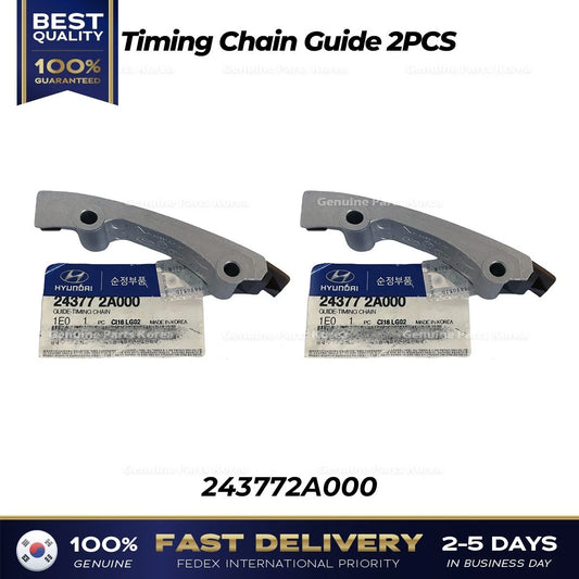 ⭐Genuine⭐ Timing Chain Guide 2PCS 243772A000 for Hyundai Accent Elantra Tucson