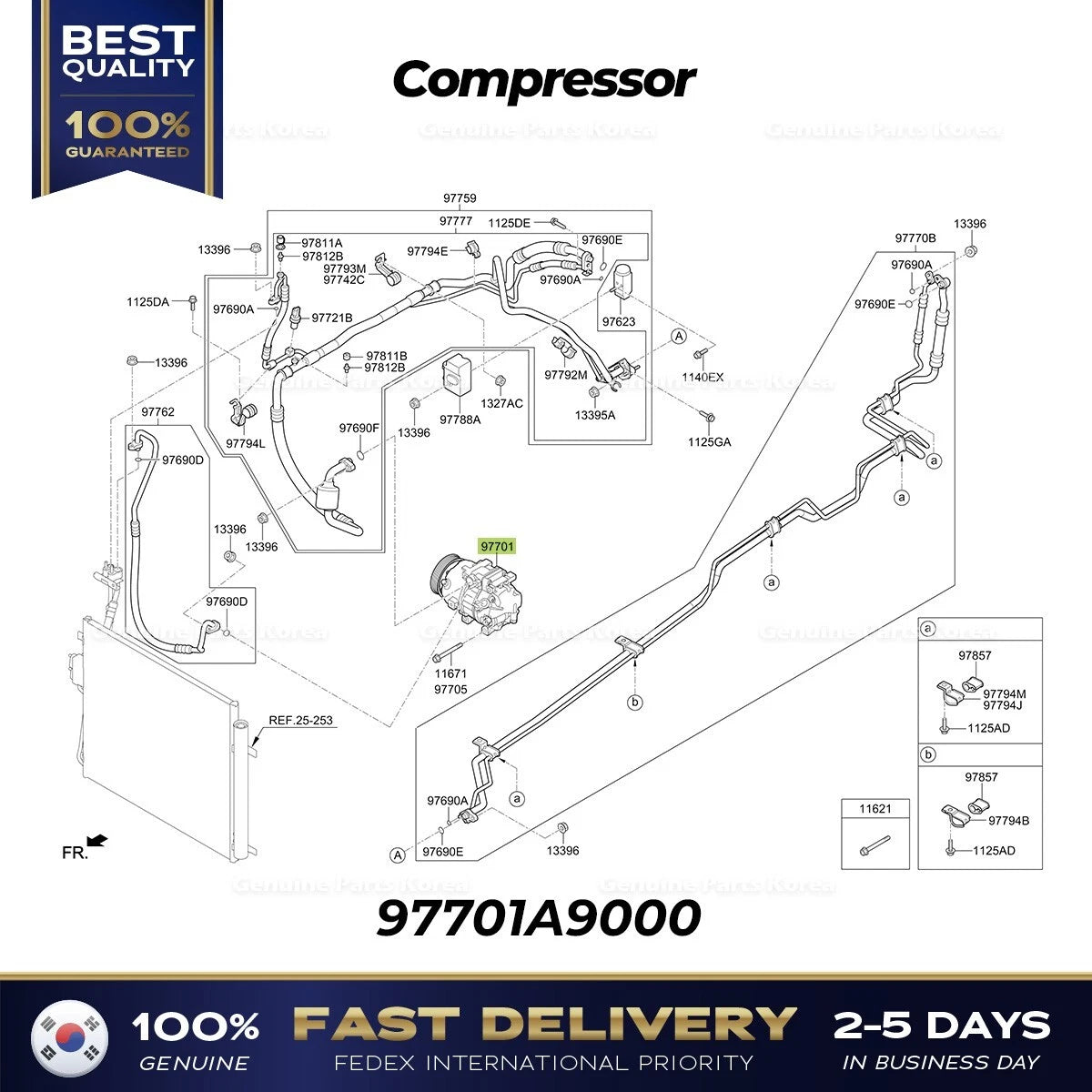 ⭐Genuine⭐ Compressor 97701A9000 for Kia Sedona