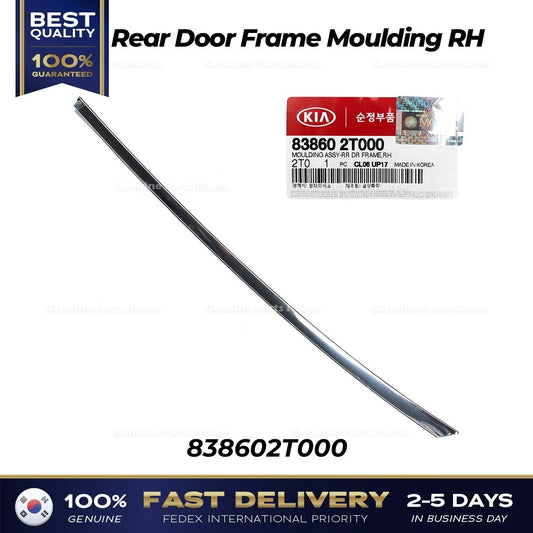⭐Genuine⭐ Rear Door Frame Moulding RH 838602T000 for Kia Optima