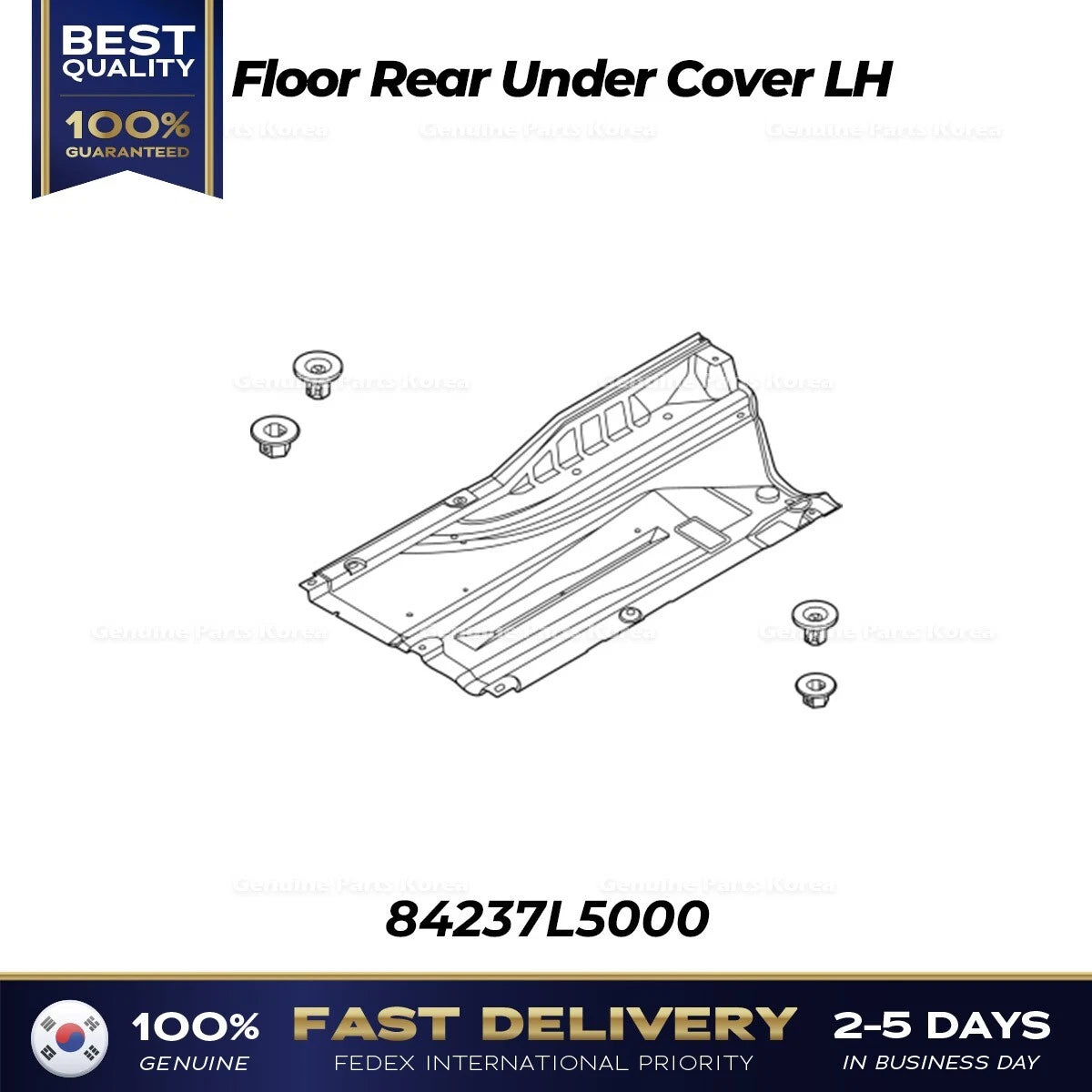⭐Genuine⭐ Floor Rear Under Cover LH 84237L5000 for Hyundai Sonata Hybrid