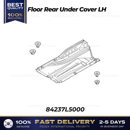 Genuine Floor Rear Under Cover LH 84237L5000 for Hyundai Sonata Hybrid