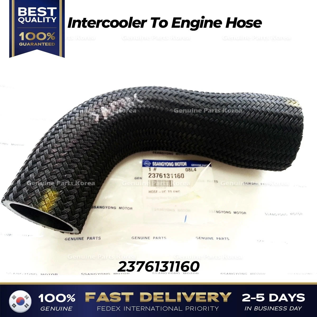 Genuine Intercooler To Engine Hose 2376131160 for Ssangyong Actyon Kyron