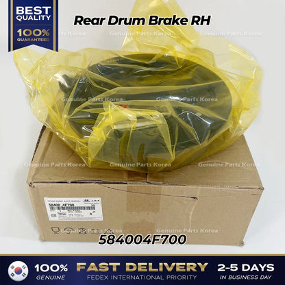 Genuine Rear Drum Brake RH 584004F700 for Hyundai H100 Porter II