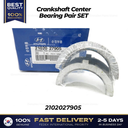 ⭐Genuine⭐ Crankshaft Center Bearing Pair SET 2102027905 for Hyundai Azera Sonata