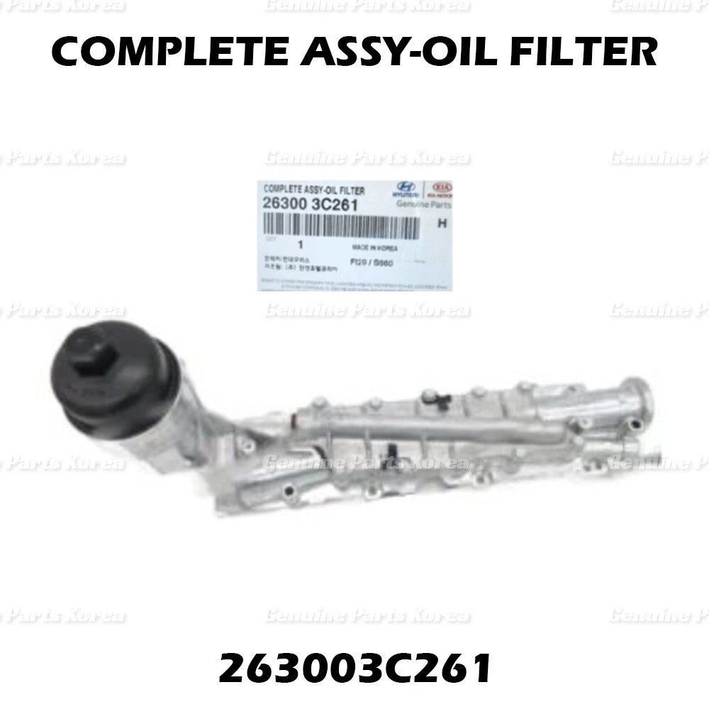 ⭐Genuine⭐ Oil Filter Complete Assy 263003C261 for Hyundai Veracruz Entourage