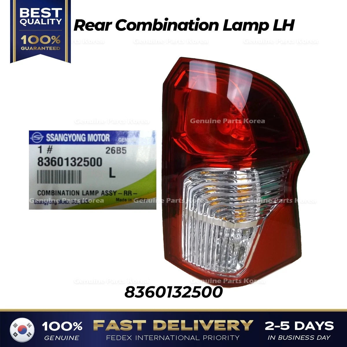 ⭐Genuine⭐ Rear Combination Lamp LH 8360132500 for Ssangyong Actyon Sports