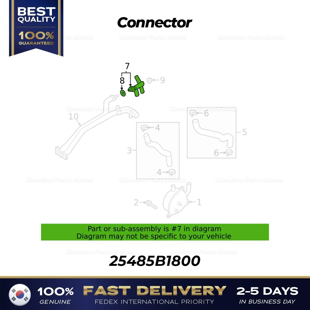 ⭐Genuine⭐ Connector 25485B1800 for Hyundai Genesis G70 Kia Stinger