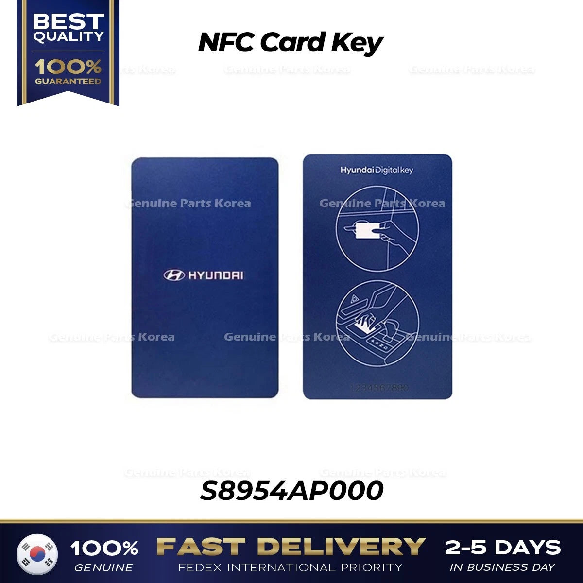 ⭐Genuine⭐ NFC Card Key S8954AP000 for Hyundai Santa Fe Palisade Grandeur