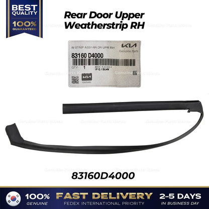 Genuine Rear Door Upper Weatherstrip RH 83160D4000 for Kia Optima