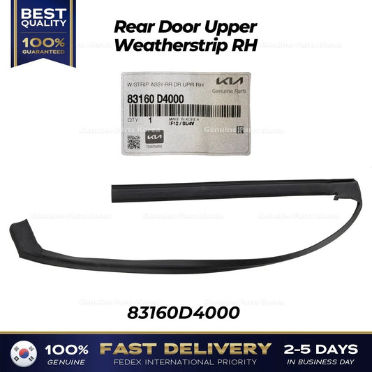 ⭐Genuine⭐ Rear Door Upper Weatherstrip RH 83160D4000 for Kia Optima