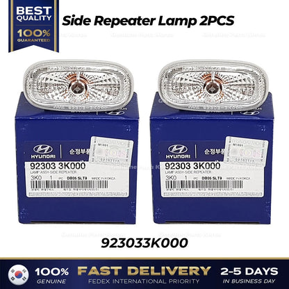 Genuine Side Repeater Lamp 2PCS 923033K000 for Hyundai Santa Fe