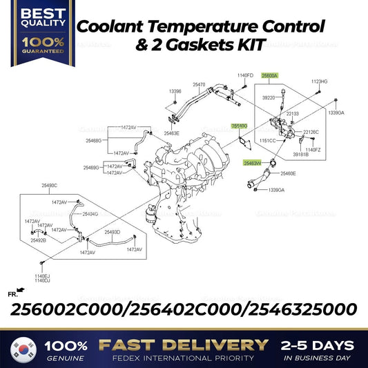 ⭐Genuine⭐ Coolant Temperature Control & 2 Gaskets KIT for Hyundai H1