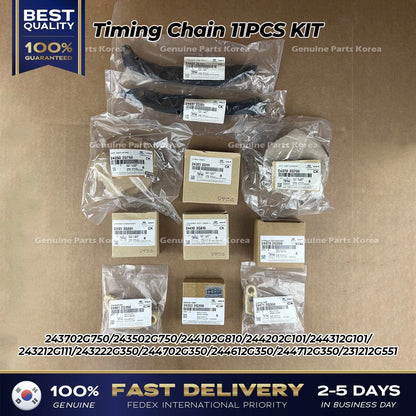 Genuine Timing Chain 11PCS KIT for Hyundai Sonata Santa Fe Tuscon
