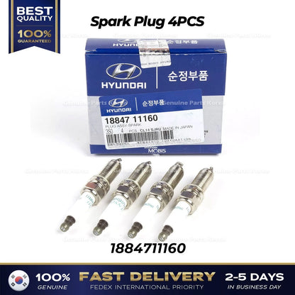 Genuine Spark Plug 4PCS 1884711160 for Hyundai Kia