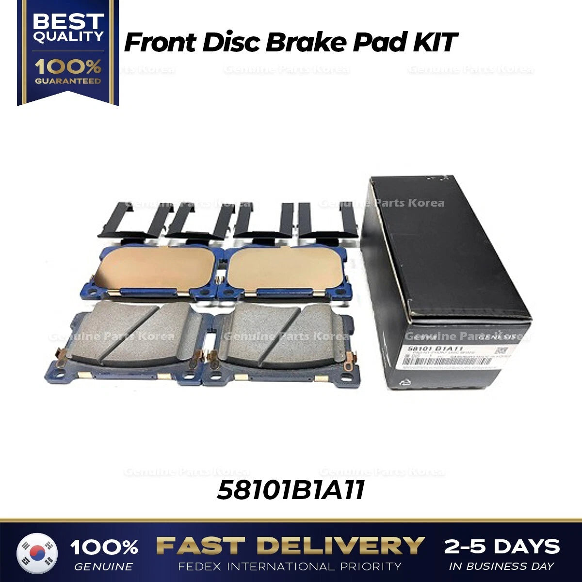⭐Genuine⭐ Front Disc Brake Pad KIT 58101B1A11 for Hyundai Genesis G80