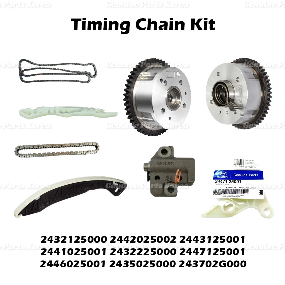 GenuineTiming Chain Kit Set 2435025000 243702G000 for Hyundai Kia