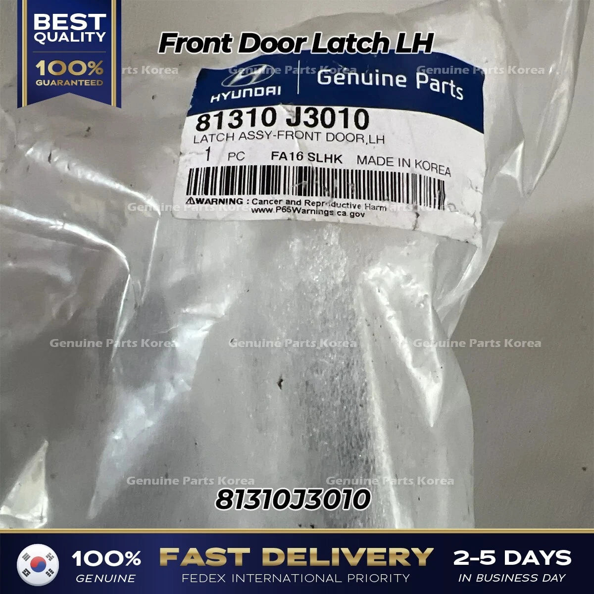 ⭐Genuine⭐ Front Door Latch LH 81310J3010 for Hyundai Veloster
