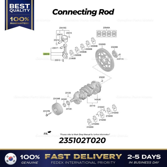 ⭐Genuine⭐ Connecting Rod 235102T020 for Hyundai Santa Fe Genesis GV80 Kia K5