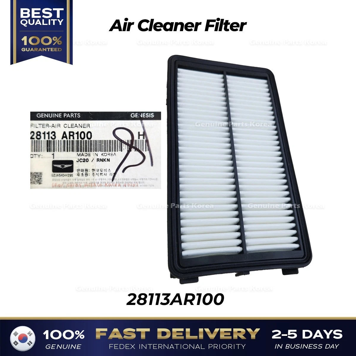 ⭐Genuine⭐ Air Cleaner Filter 28113AR100 for Hyundai Genesis GV70