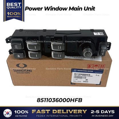Genuine Power Window Main Unit 8511036000HFB for Ssangyong Rexton G4