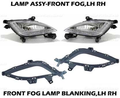 Genuine Bumper DRL Fog Light Lamp Assy 4P Set for Hyundai Elantra GT i30 13-16
