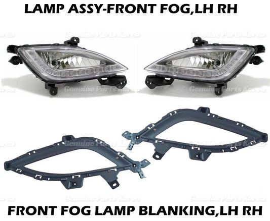 ⭐Genuine⭐ Bumper DRL Fog Light Lamp Assy 4P Set for Hyundai Elantra GT i30 13-16