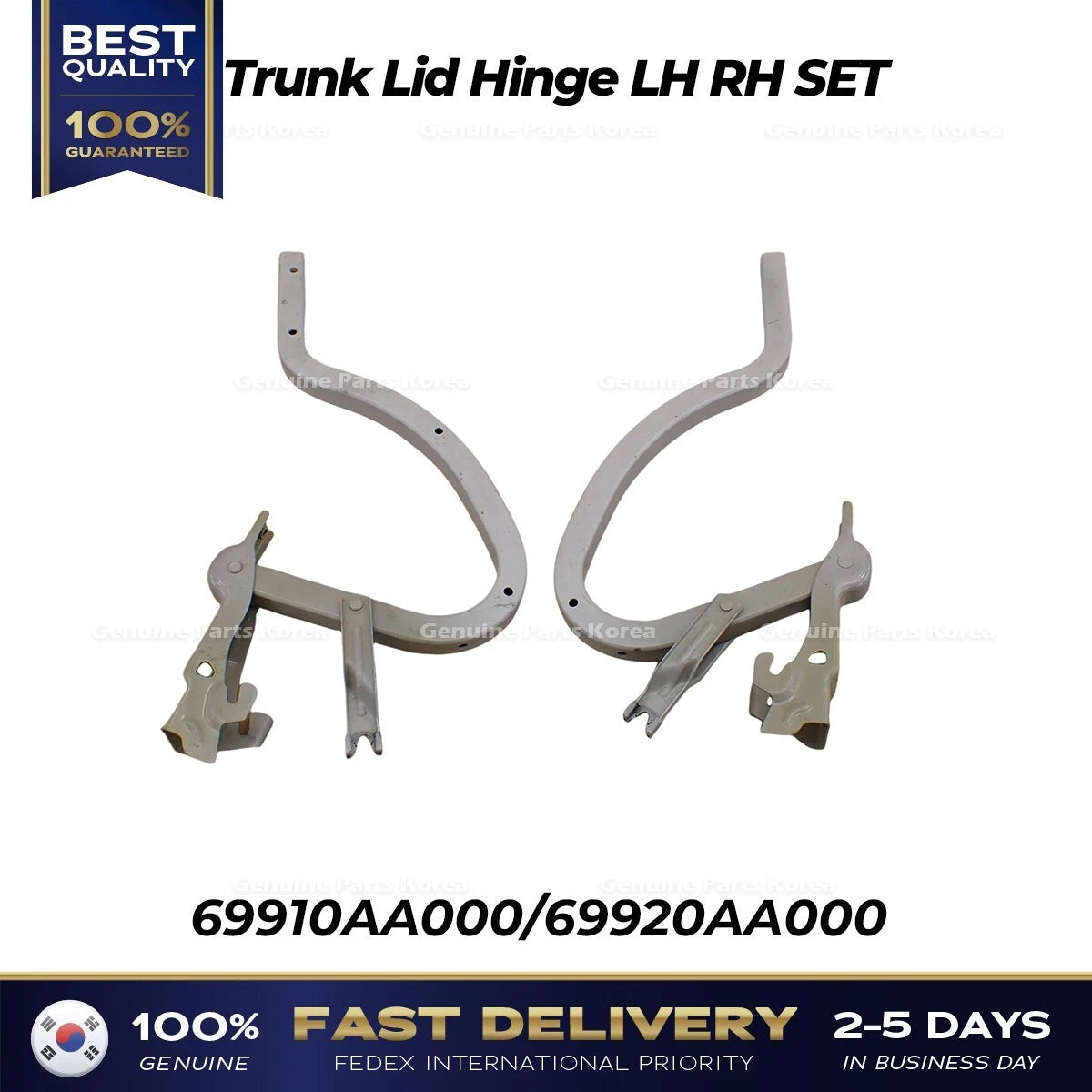 ⭐Genuine⭐ Trunk Lid Hinge LH RH SET 69910AA000 69920AA000 for Hyundai Elantra