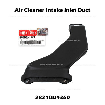Genuine Air Cleaner Intake Inlet Duct Tube Hose 28210D4360 for Kia Optima