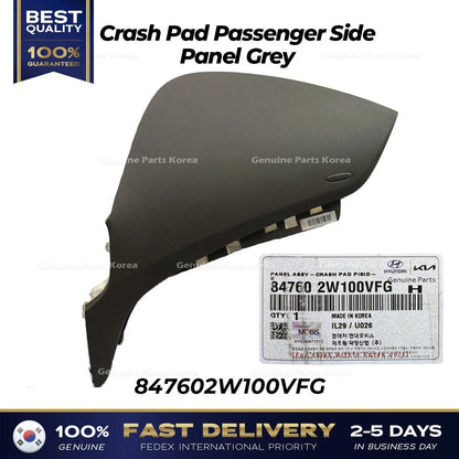 Genuine Crash Pad Passenger Side Panel Grey 847602W100VFG for Hyundai Santa Fe