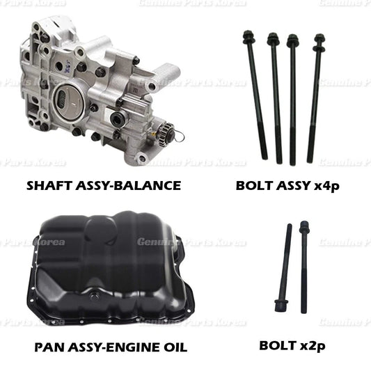 ⭐OEM⭐ Balance Shaft Oil Pump Assy Set 8P for Hyundai Sonata Sportage Optima 2.0L