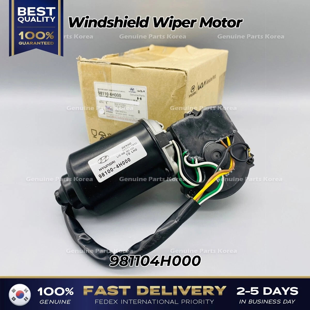 ⭐Genuine⭐ Windshield Wiper Motor 981104H000 for Hyundai H1 Grand Starex
