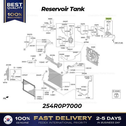 ⭐Genuine⭐ Reservoir Tank 254R0P7000 for Hyundai Santa Fe Hybrid