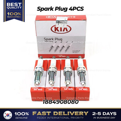 Genuine Spark Plug 4PCS 1884908080 for Hyundai Elantra Kia Forte
