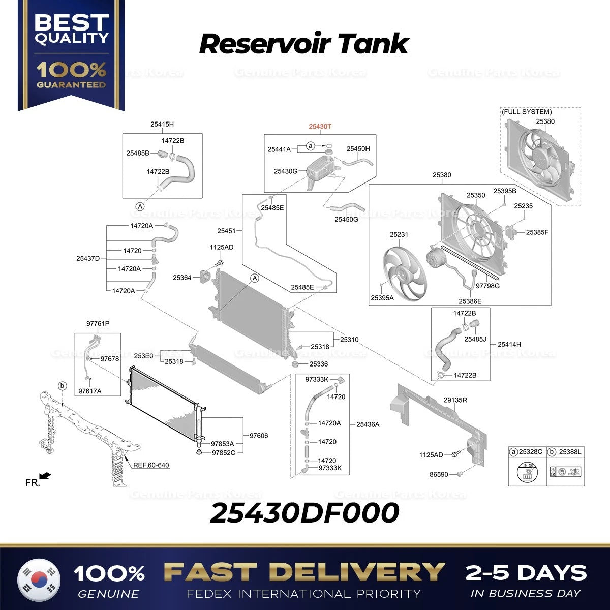 ⭐Genuine⭐ Reservoir Tank 25430DF000 for Hyundai Kona Hybrid