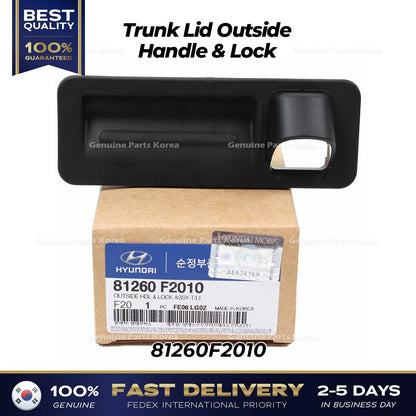 Genuine Trunk Lid Outside Handle & Lock 81260F2010 for Hyundai Elantra