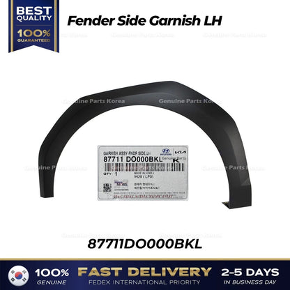 Genuine Fender Side Garnish LH 87711DO000BKL for Kia EV9