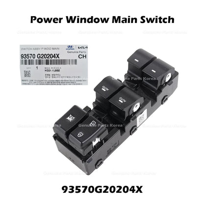 Genuine Power Window Main Switch 93570G20204X for Hyundai Ioniq