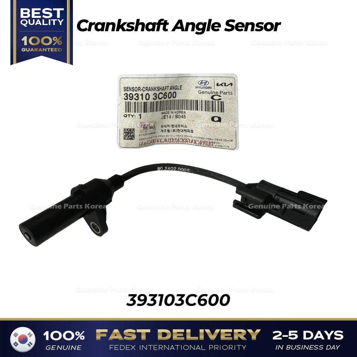 ⭐Genuine⭐ Crankshaft Angle Sensor 393103C600 for Hyundai Azera Kia Cadenza