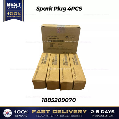 Genuine Spark Plug 4PCS 1885209070 for Hyundai Genesis G70 G80 Kia K900