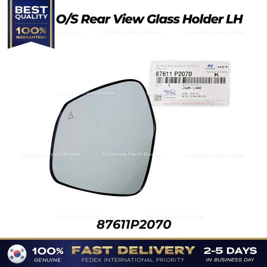 ⭐Genuine⭐ O/S Rear View Glass Holder LH 87611P2070 for Kia Sorento Hybrid