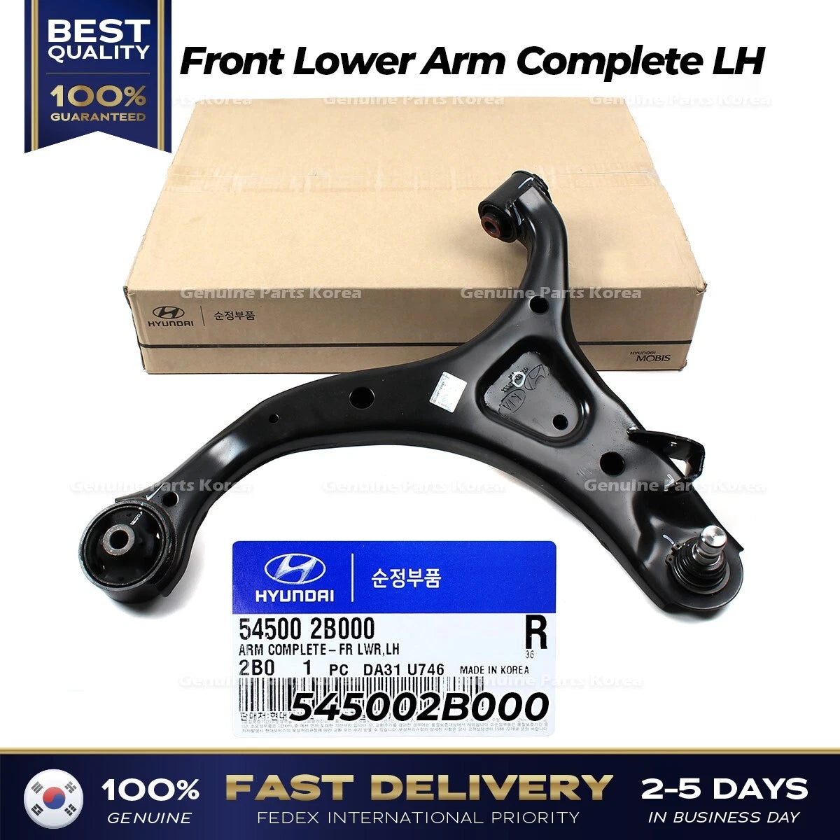 ⭐Genuine⭐ Front Lower Arm Complete LH 545002B000 for Hyundai Santa Fe