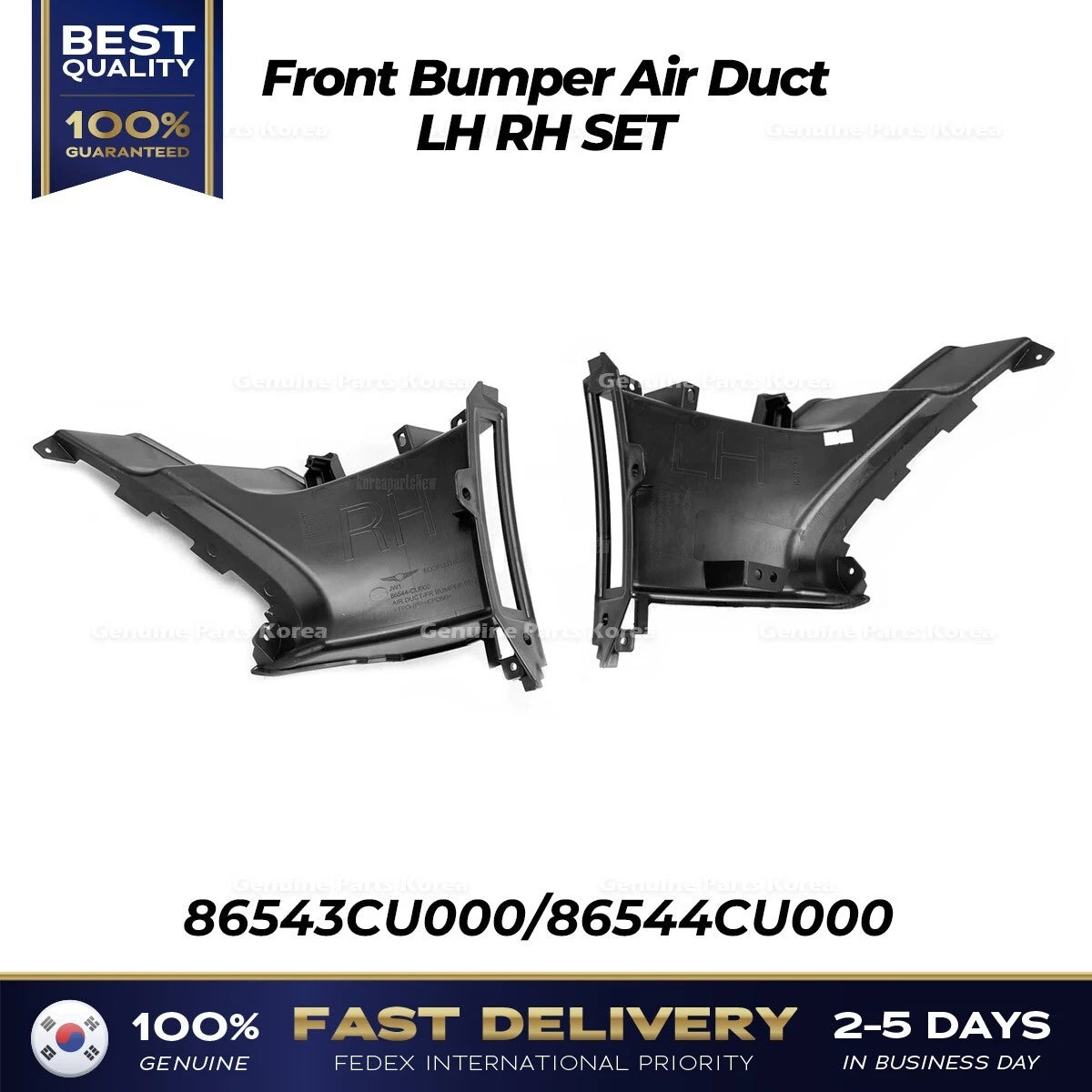 ⭐Genuine⭐ Front Bumper Air Duct LH RH SET for Hyundai Genesis GV60