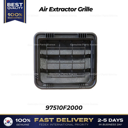 Genuine Air Extractor Grille 97510F2000 for Hyundai Nexo Kia Niro