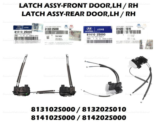 ⭐Genuine⭐ Front & Rear Door Latch Assy LH RH 4P 1set for Hyundai Tucson 11-15
