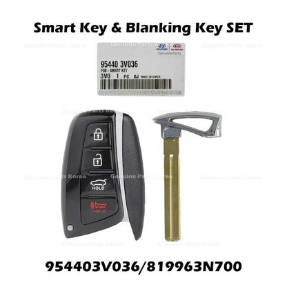 Genuine Smart Key & Blanking Key SET 954403V036 819963N700 for Hyundai Azera